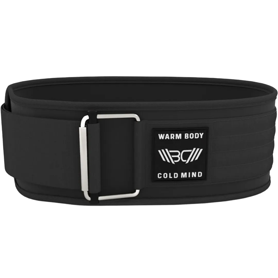 4" Nylon Weightlifting Belt Black