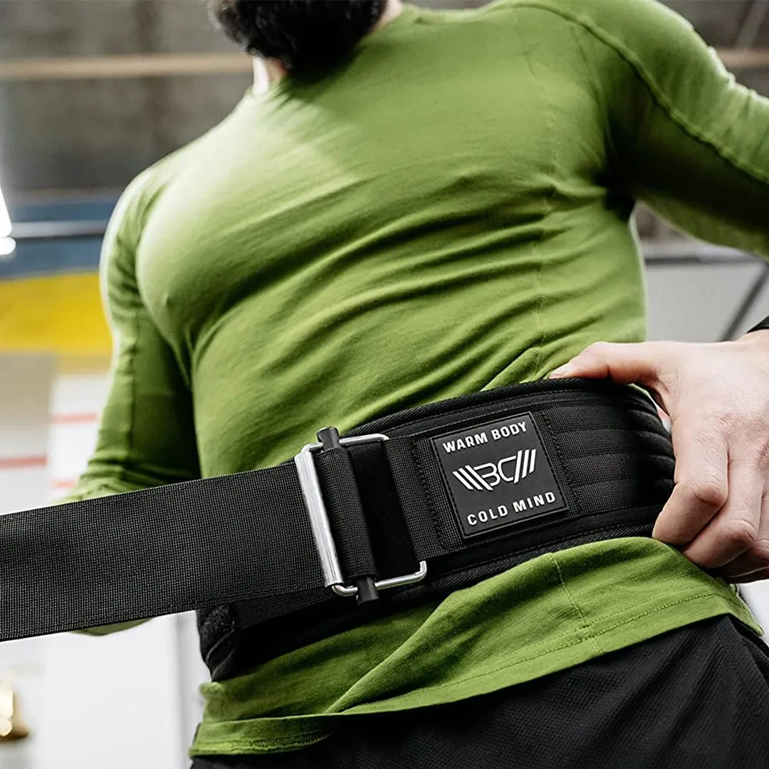 4" Nylon Weightlifting Belt Black