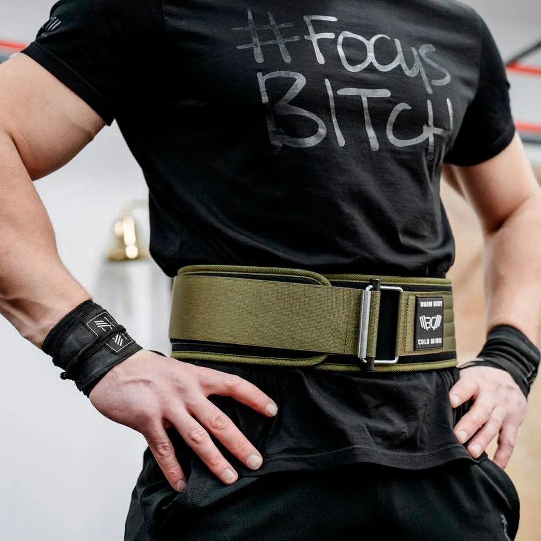 4" Nylon Weightlifting Belt Black