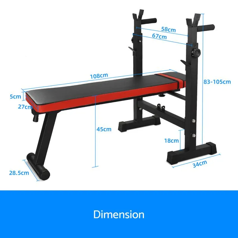Barbell Rack Stand Squat with barbell bench Fitness Bench Press Equipment for Home Gym