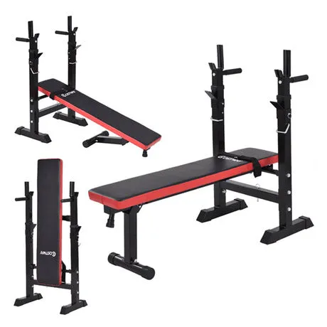 Barbell Rack Stand Squat with barbell bench Fitness Bench Press Equipment for Home Gym