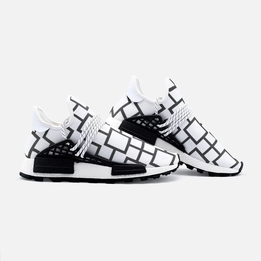 Black and White Squares Unisex Lightweight Sneaker S-1 Boost
