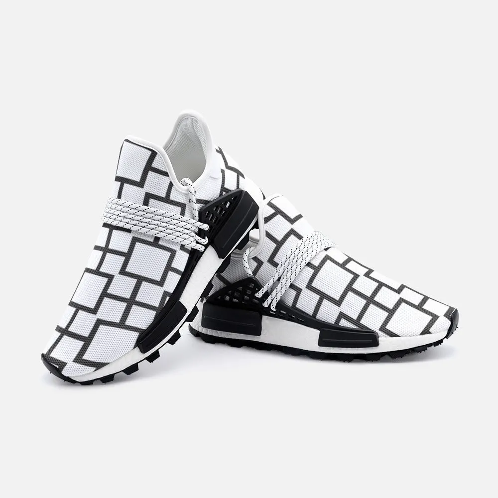 Black and White Squares Unisex Lightweight Sneaker S-1 Boost