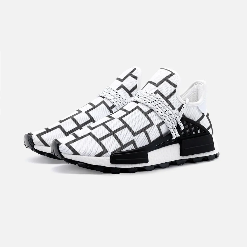 Black and White Squares Unisex Lightweight Sneaker S-1 Boost