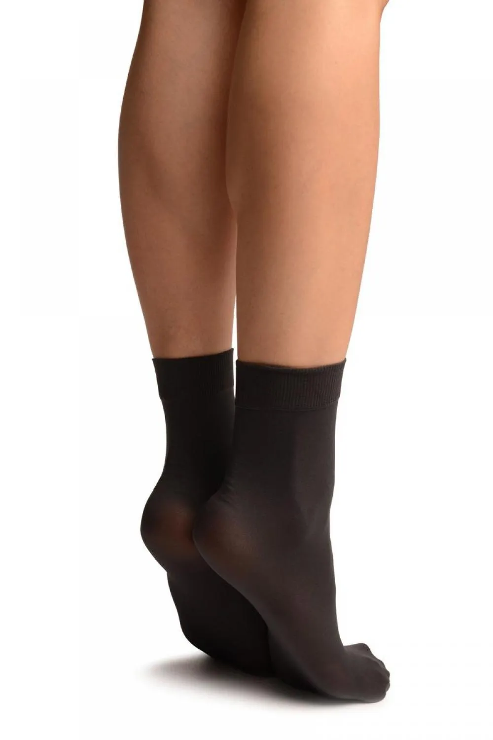Dark Grey Comfort Top Strong Ankle High Socks