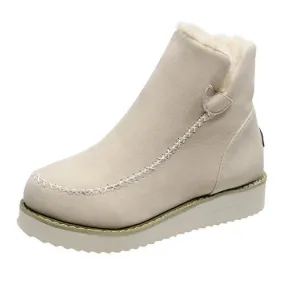 Dyavor Women's Plush Suede Orthopedic Ankle Boots