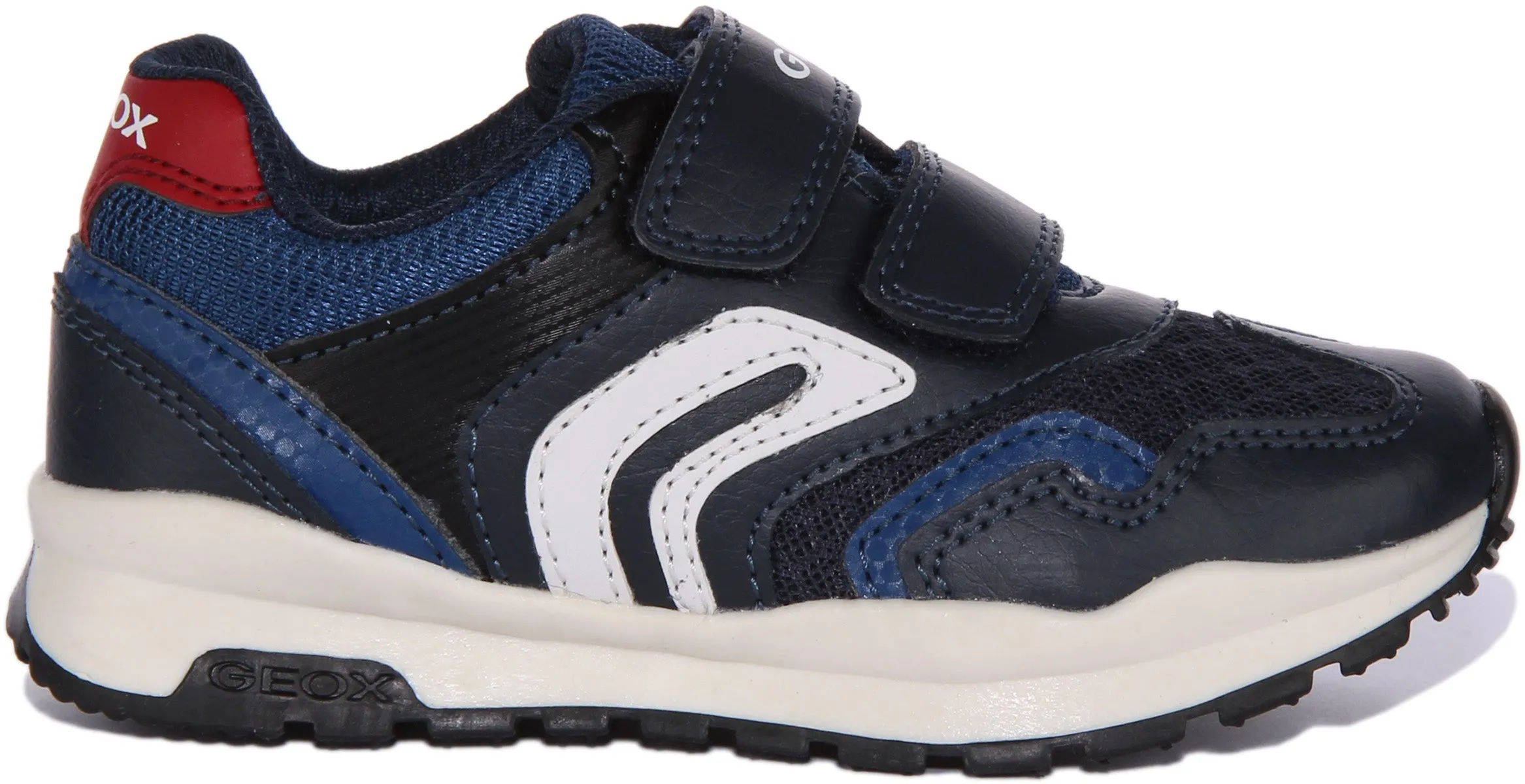 Geox J Pavel B. A In Navy Red For Infants