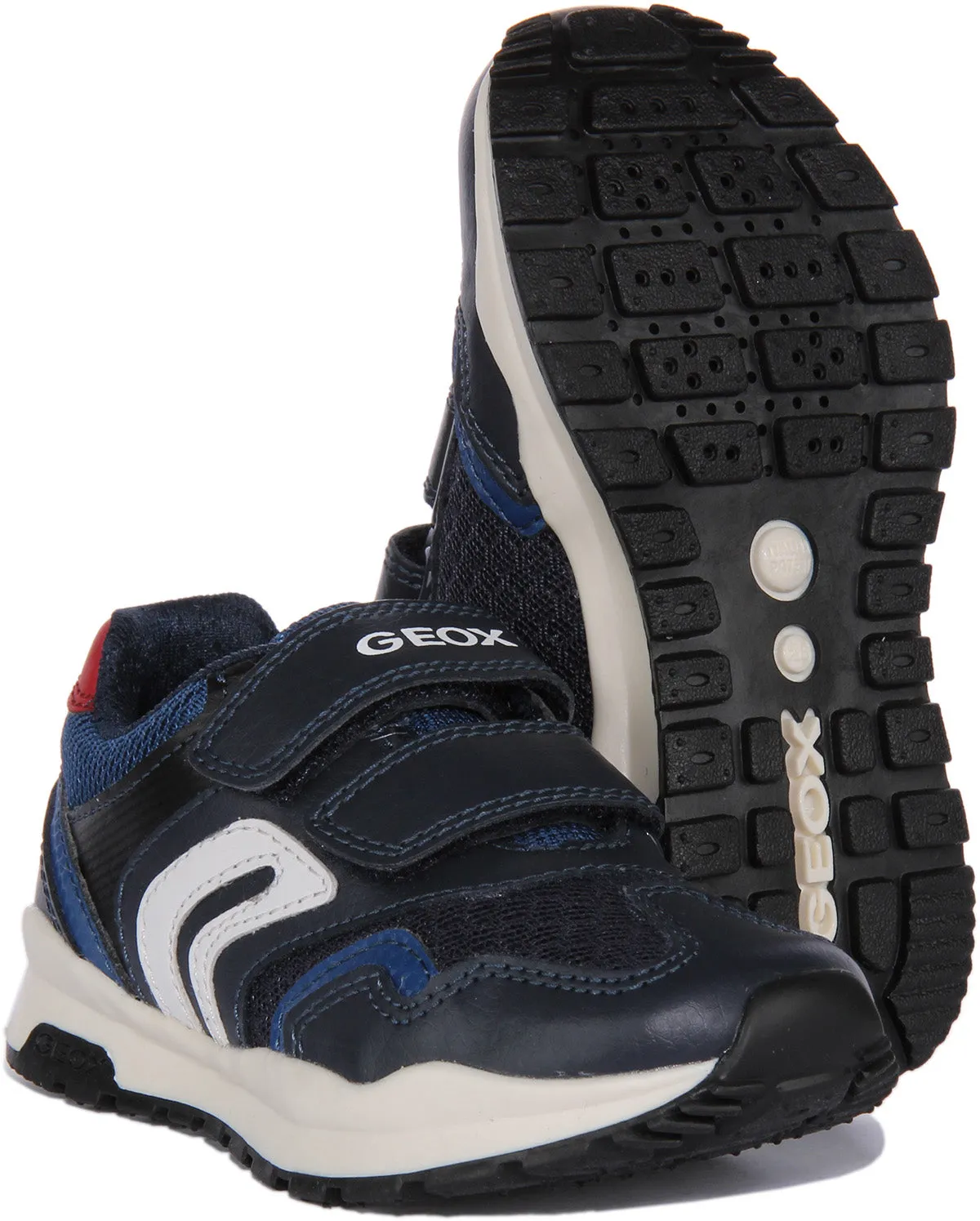 Geox J Pavel B. A In Navy Red For Infants