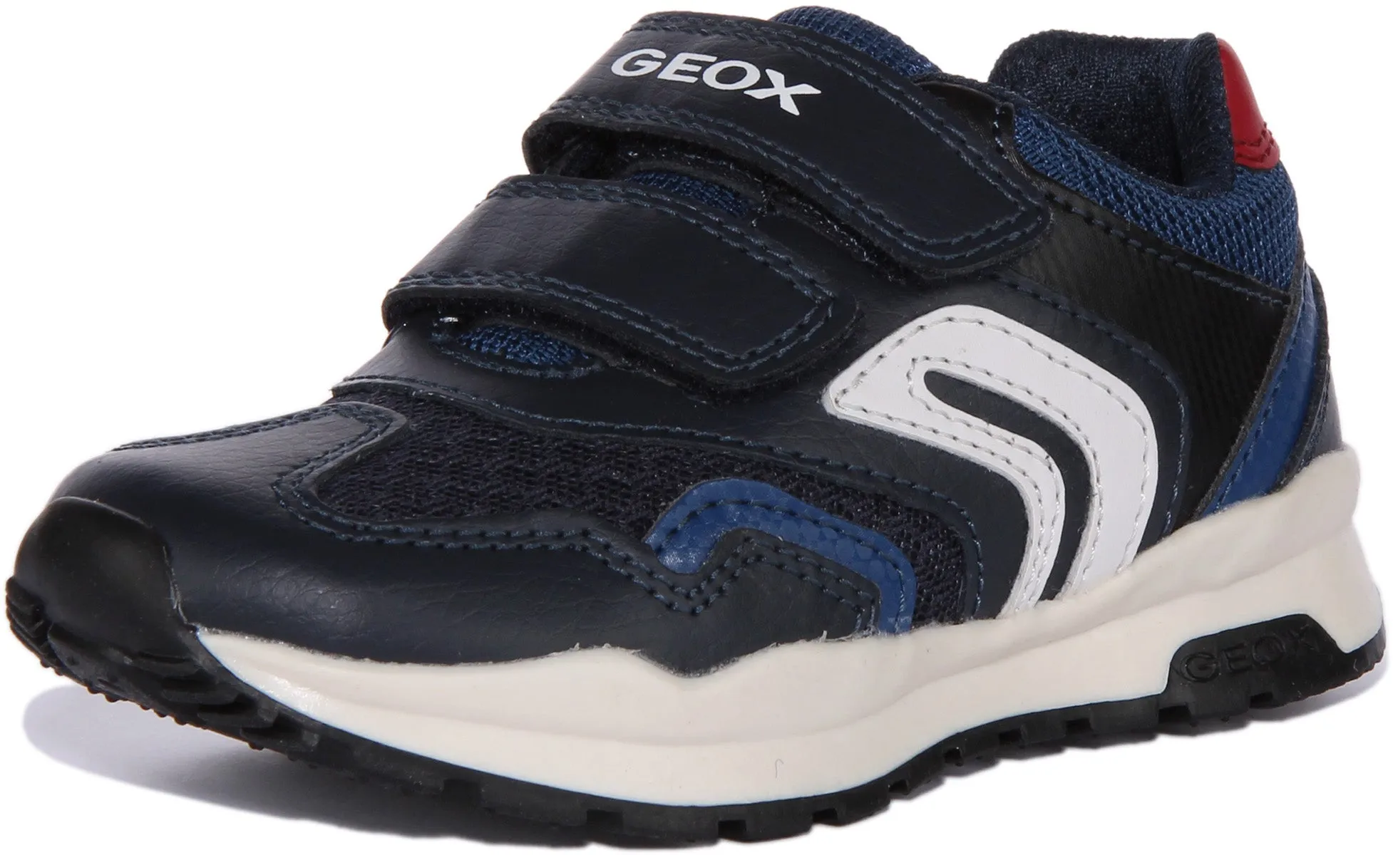 Geox J Pavel B. A In Navy Red For Infants