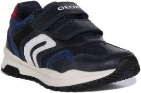 Geox J Pavel B. A In Navy Red For Infants
