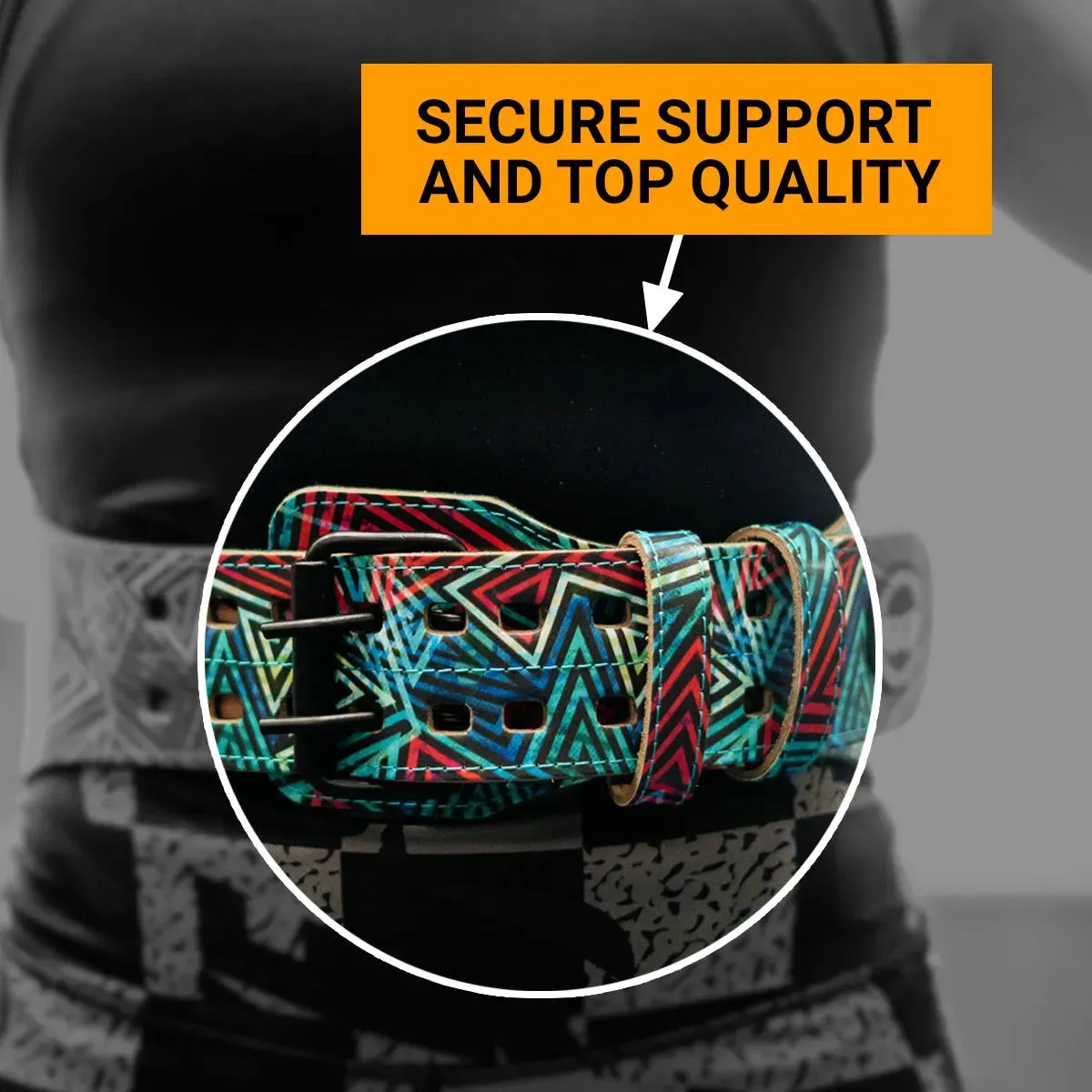 Leather Weightlifting Belt Color Triangle