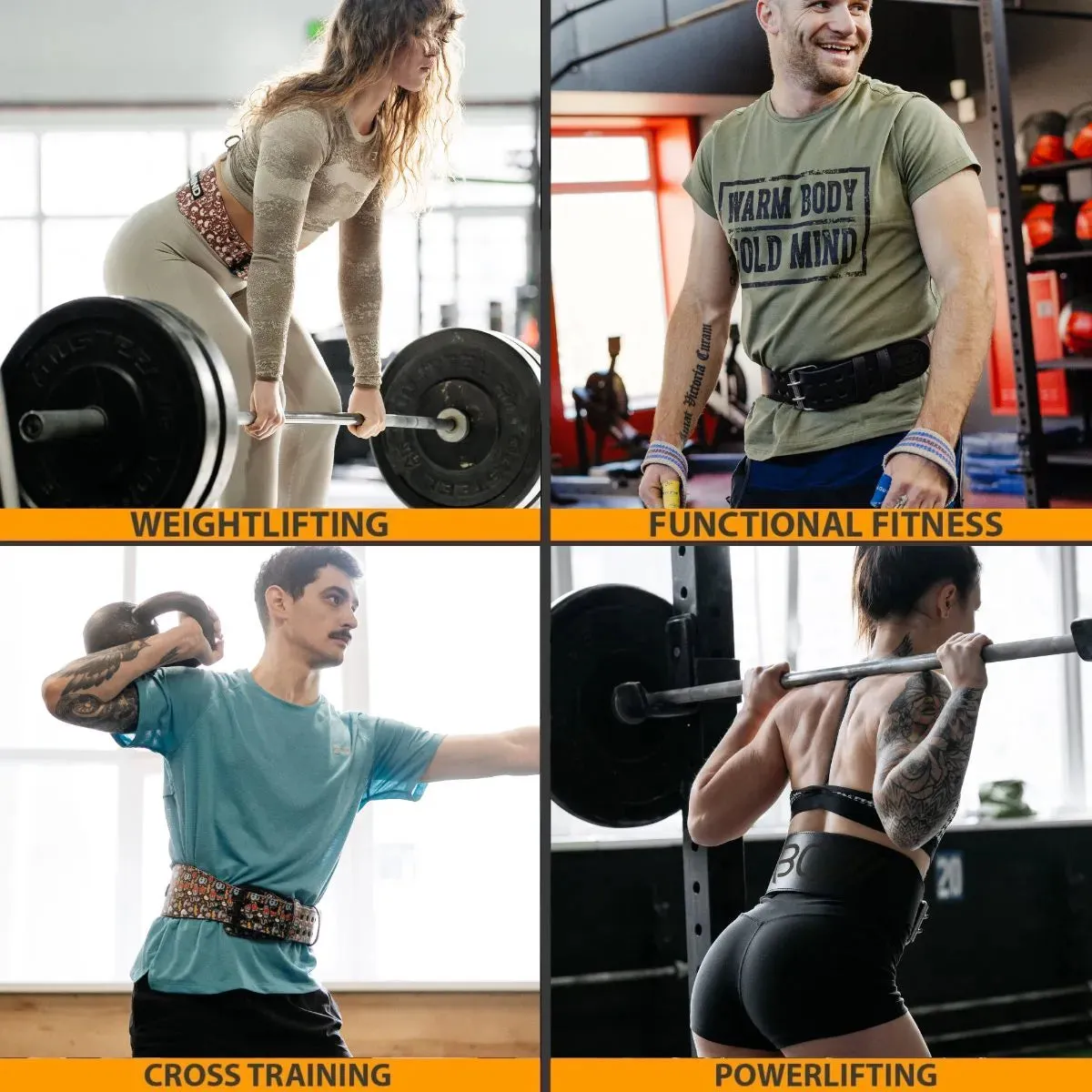 Leather Weightlifting Belt Color Triangle