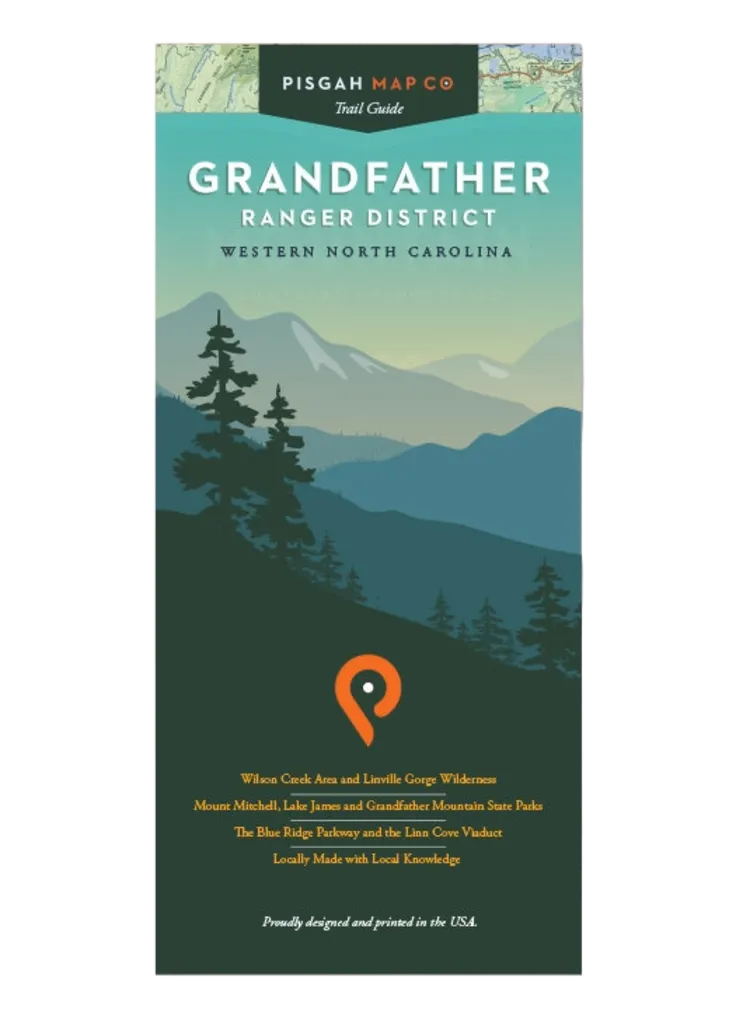 Pisgah Map Company Grandfather Ranger District Map