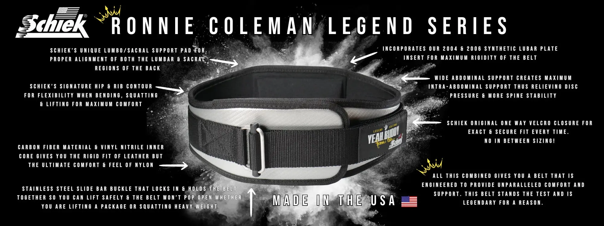 RCCF4004 Ronnie Coleman Limited Edition Yeah Buddy Weightlifting Belt
